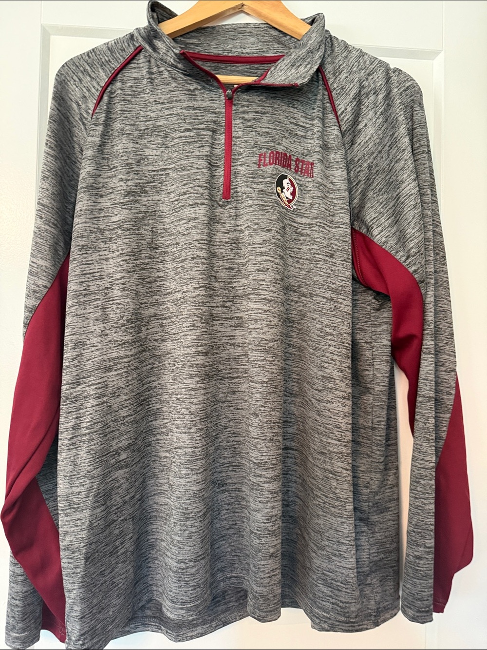 Florida State Seminoles Gray and Garnet Heathered Pullover - FSU